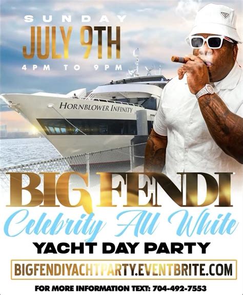 Big fendi all white yacht party 